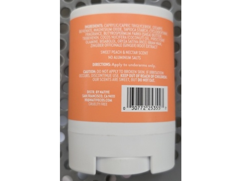 Native Deodorant, Sweet Peach & Nectar, 0.5 oz/14 g