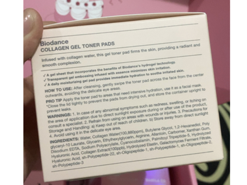 Biodance Collagen Gel Toner Pads, 4.93 fl oz/140 g, 60 Count