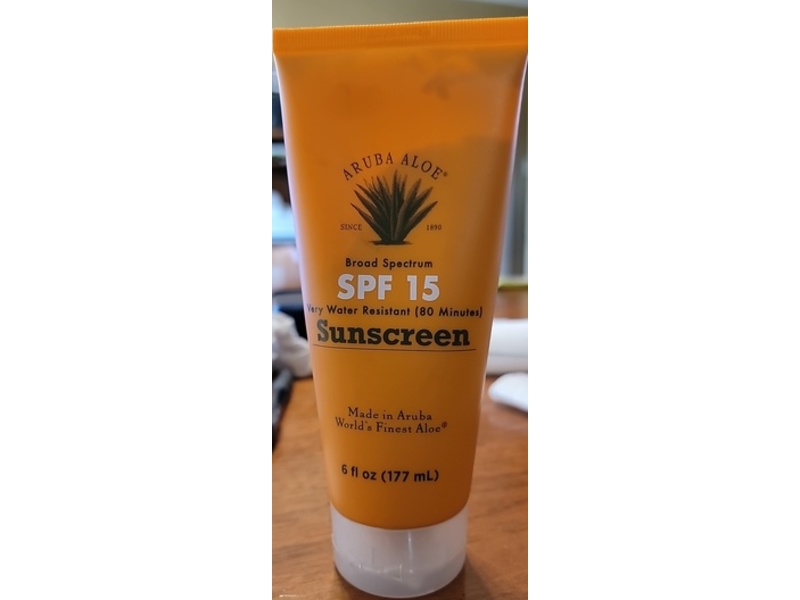 Aruba Aloe Sunscreen, SPF 15, 6 fl oz/177 mL