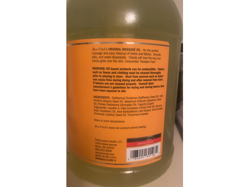 Bon Vital Massage Oil, Original, 3.78 L
