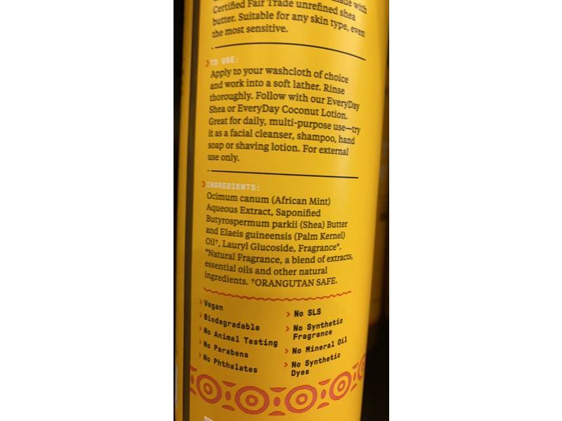 Alaffia Authentic African Black Soap, Rosewater Peony, 16 fl oz/476 mL