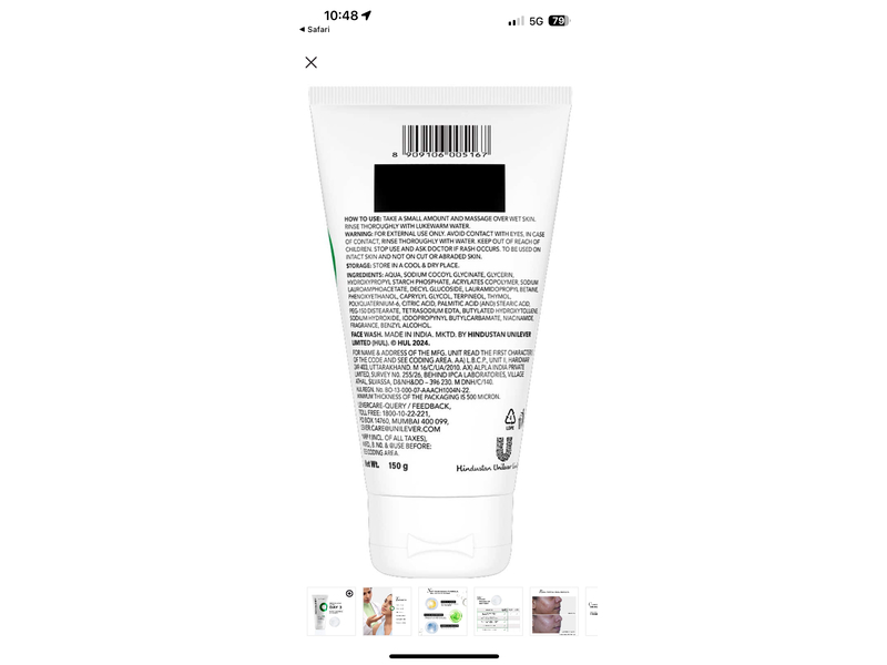 Novology Acne Deep Clearing Cleanser, Thymol + Terpinol, 150 g