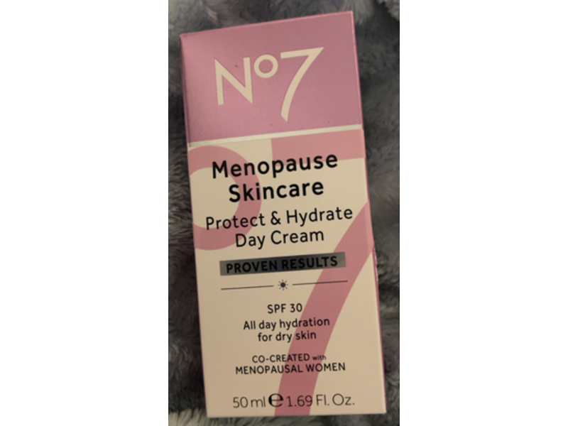 No 7 Menopause Skincare Protect & Hydrate Day Cream, SPF 30, 1.69 fl oz/50 mL