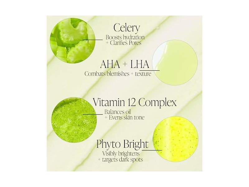 Byroe Celery AHA + LHA Resurfacing Serum, 1.01 fl oz/ 30 mL