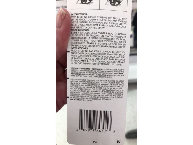 Revlon ColorStay Waterproof Brow Pencil, 205 Blonde, 0.012 oz/0.35 g