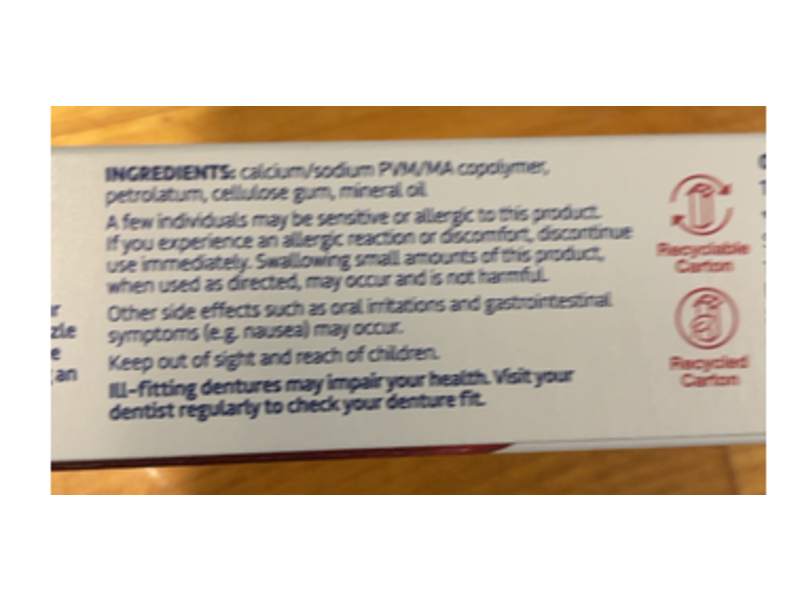 Poligrip Power Max Denture Adhesive Cream, Flavor Free, 2.2 oz/62.4 g