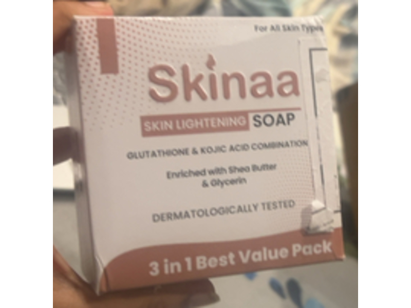 Skinaa Skin Lightening Soap, Glutathione & Kojic Acid, 75 g, Pack Of 3