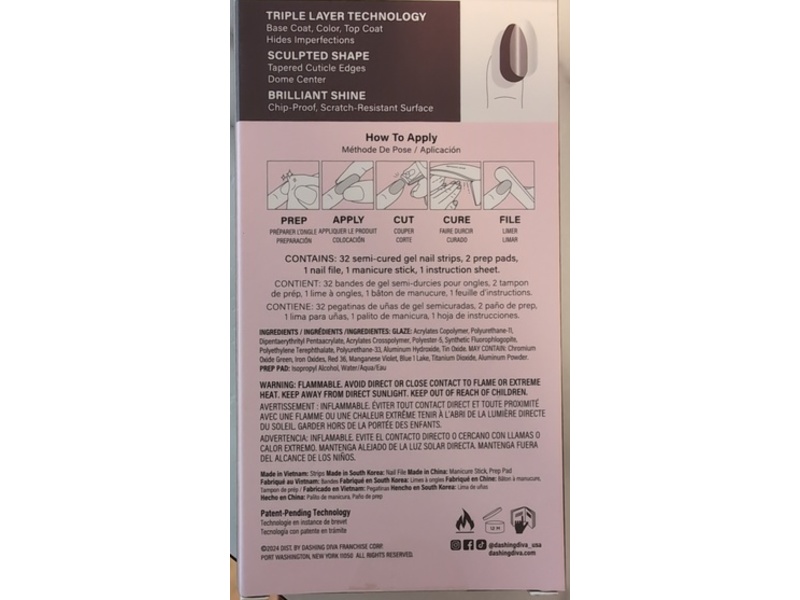 Dashing Diva Glaze Nail Strips Kit, Espresso Me, 32 Strips