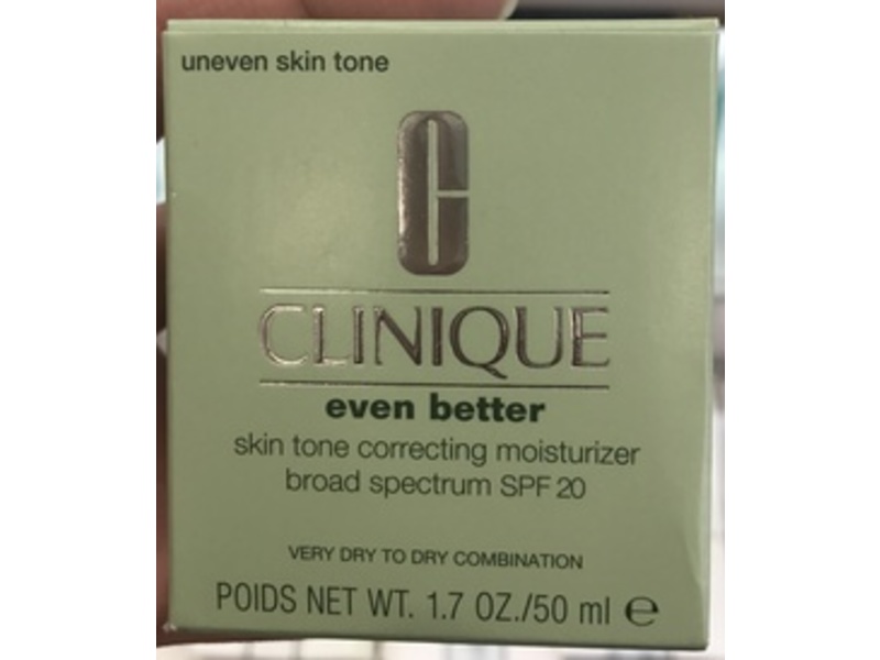 Clinique Even Better Skin Tone Correcting Moisturizer, SPF 20, Very Dry To Dry Combination, 1.7 oz/50 mL