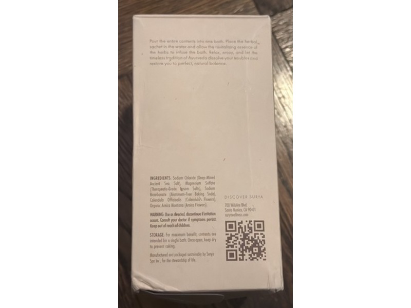 Surya Muscle Relief Bath Soak, Ayurvedic Duodoshic Pitta & Kapha, 24.4 oz/0.69 kg