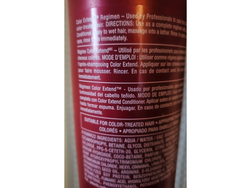 Redken Color Extend Shampoo, Cranberry Oil, 33.8 fl oz/1000 mL