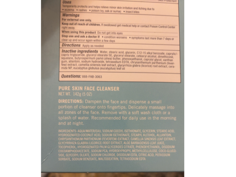 First Aid Beauty Pure Skin Face Cleanser, 5 oz/142 g