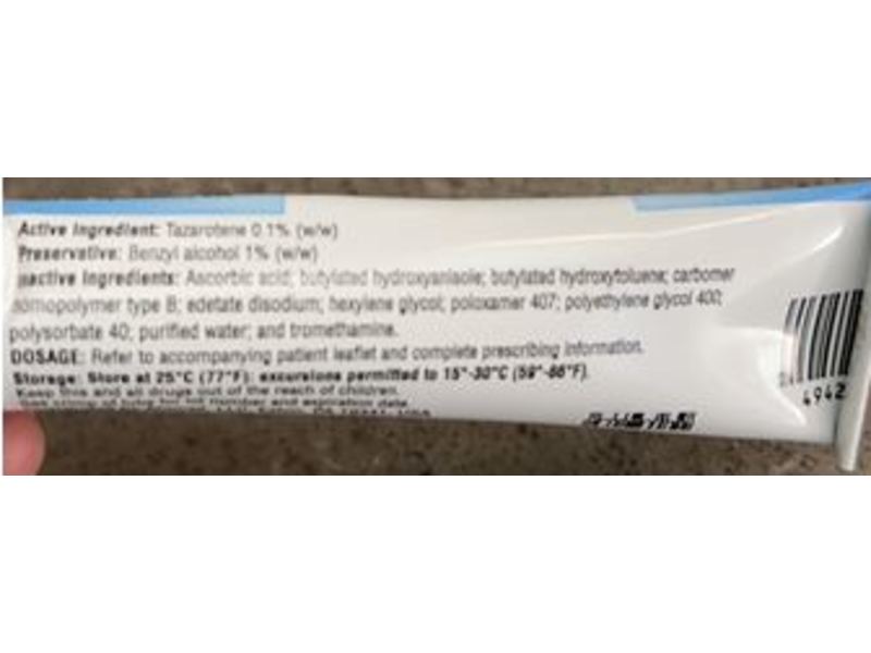 Tazorac Gel, 0.1 %, 30 g