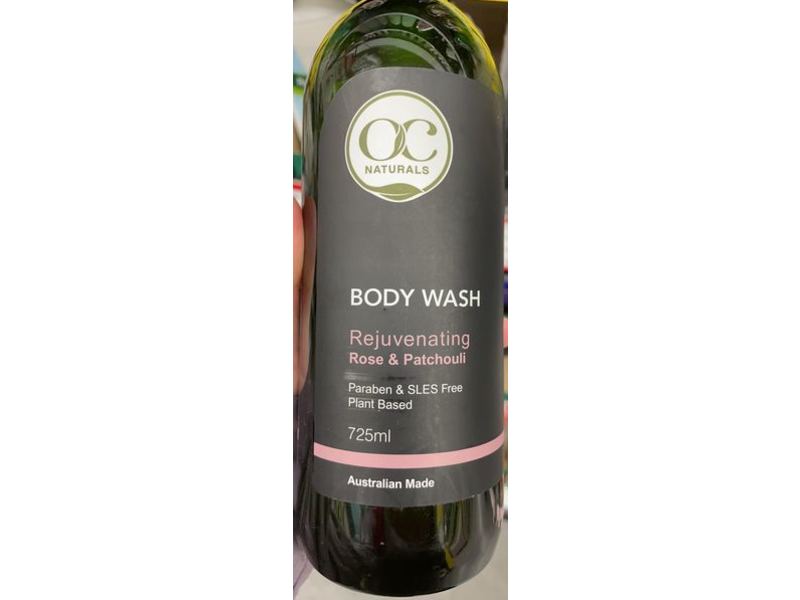 Nature Organics Oc Naturals Body Wash, Rejuvenating Rose & Patchouli, 725 mL