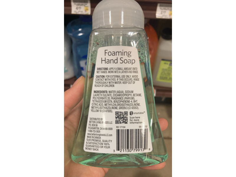 Signature Care Foaming Hand Soap, Pear Scent, 7.5 oz/222 mL