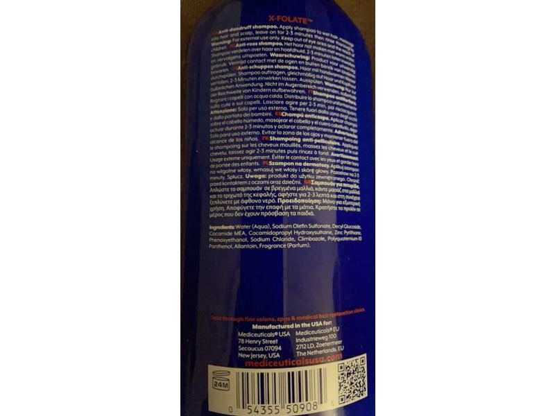 X-Folate Mediceuticals Shampoo, Scalp Therapy, 8.45 fl oz/250 mL