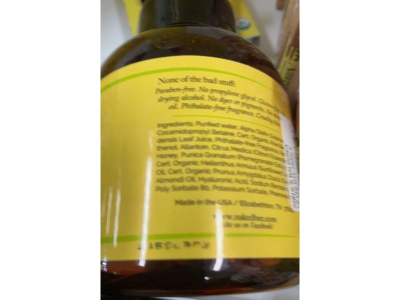 The Naked Bee Foaming Hand Soap, Citron and Honey, 12 oz/355 mL