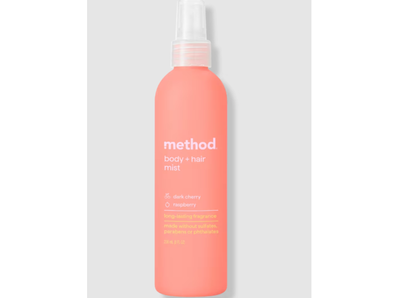 Method Body + Hair Mist, Dark Cherry + Raspberry, 8 fl oz/236 mL