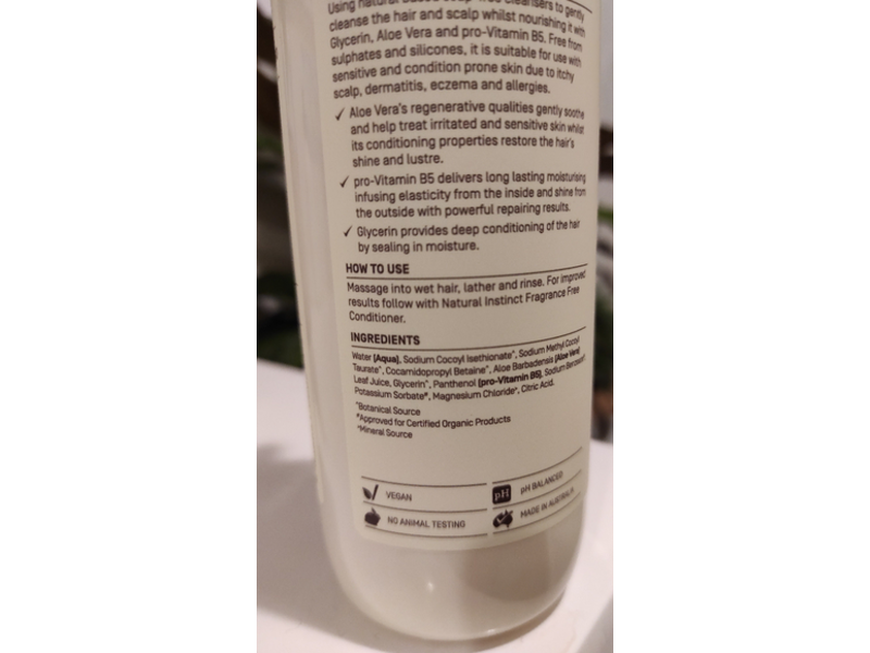 Natural Instinct Fragrance Free Shampoo, 500 mL
