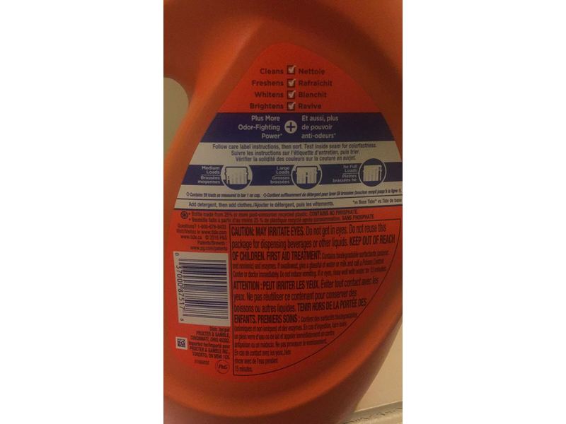 Tide+ Febreze Sport Odor Defense Detergent, Active Fresh, 59 Loads, 92 fl oz/2.72 L