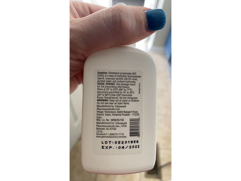 Clobetasol Propionate Topical Solution USP 0.05%, 50 mL Glenmark (RX)