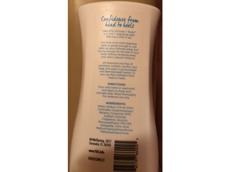 Fds Intimate + Body Cleansing Wash, Coconut Milk, 10 fl oz/296 mL