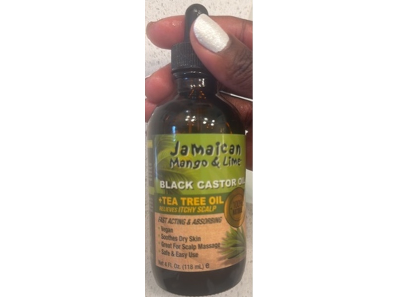 Jamaican Mango & Lime Black Castor Oil, Tea Tree Oil, 4 fl oz/118 mL