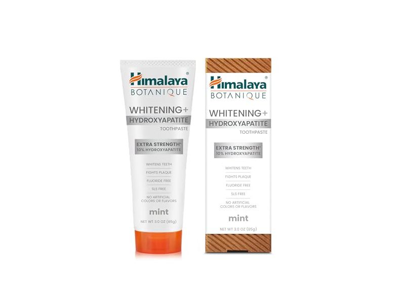 Himalaya Botanique Whitening+ Hydroxyapatite Toothpaste, Mint, 3.0 oz/85 g