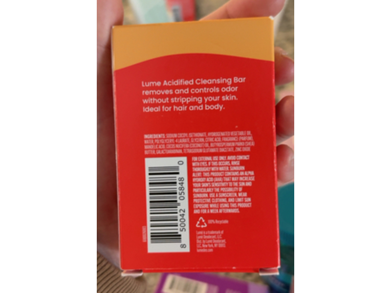 Lume Acidified Cleansing Bar, Clean Tangerine, 5 oz/142 g