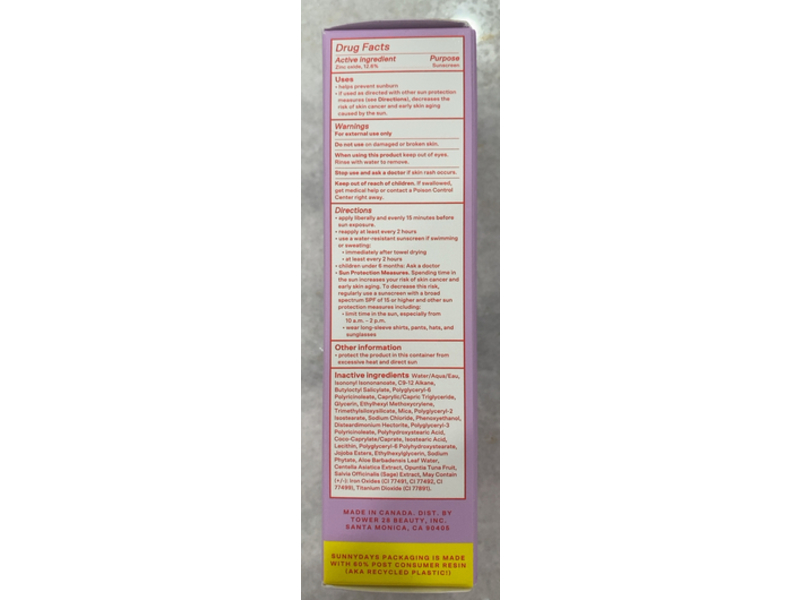 Tower 28 SunnyDays SPF 30 Mineral Tinted Sunscreen, 25 Ocean Park, 1 fl oz/30 mL