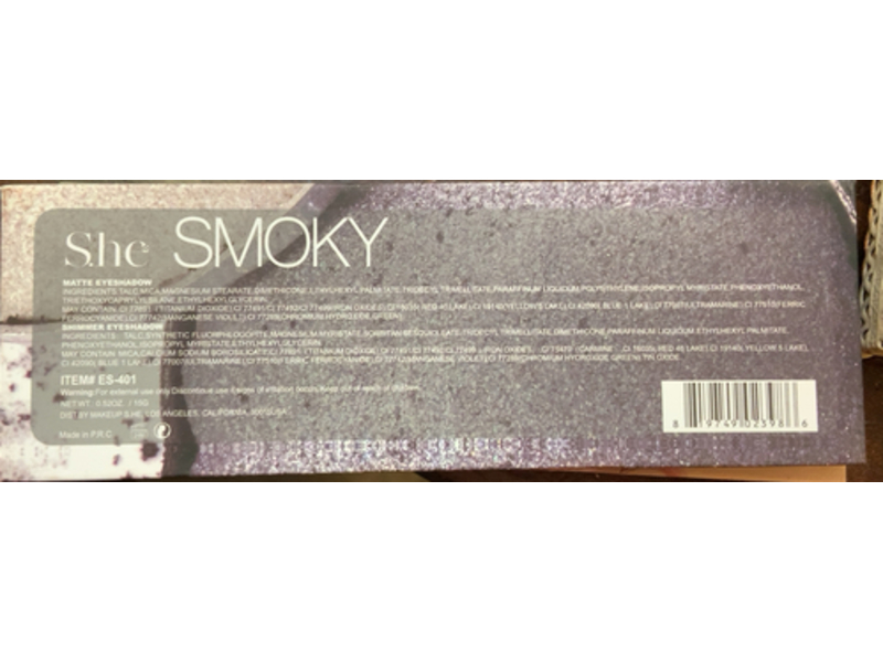 S.he Eyeshadow Palette, Smoky, 0.52 oz/15 g