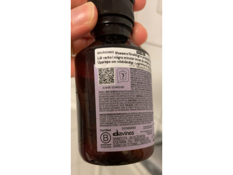 Davines Natural Tech Calming Shampoo, 3.38 fl oz/100 mL