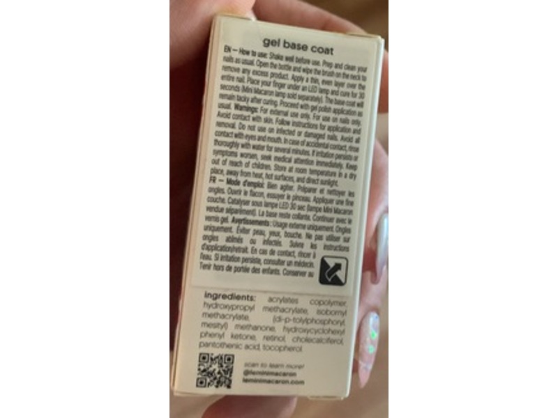 Le Mini Macaron Gel Base Coat, 0.29 fl oz/8.5 mL