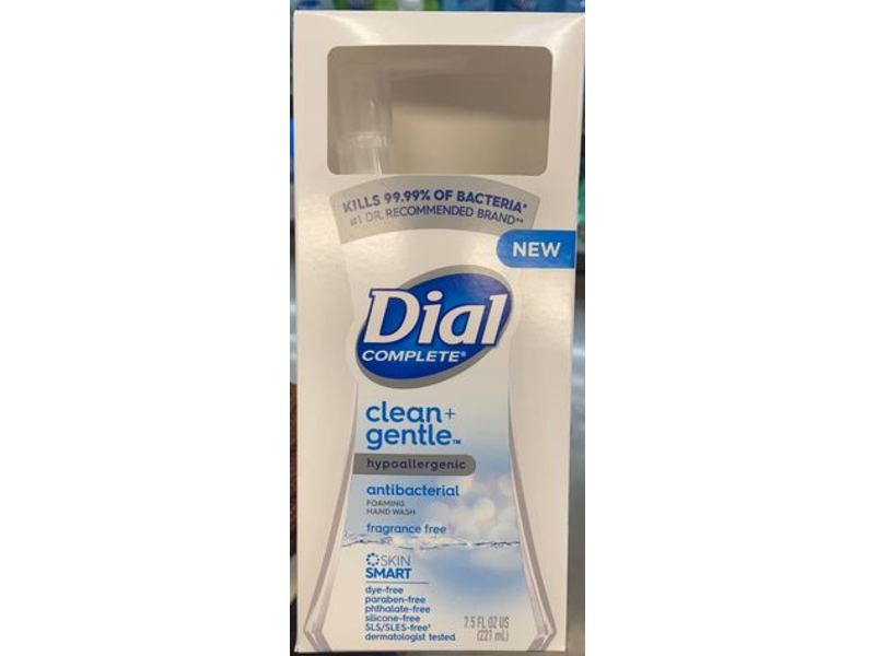 Dial Complete Clean + Gentle Antibacterial Foaming Hand Wash, 7.5 fl oz / 221 mL