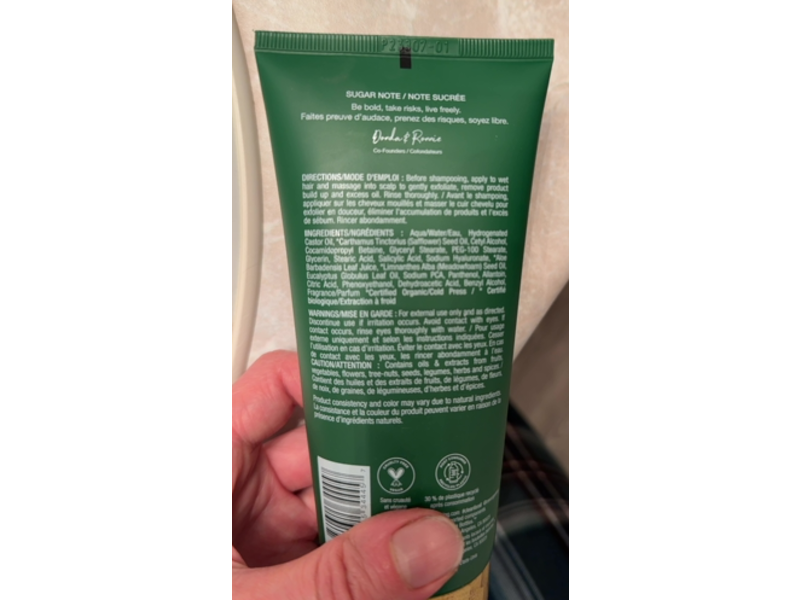 Raw Sugar Scalp Scrub Micro Polish, Eucalyptus + Aloe, 5 fl oz/148 mL