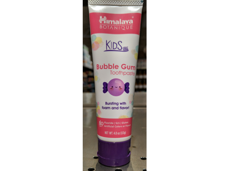 Himalaya Botanique Kids Toothpaste, Bubble Gum, 4 oz/113 g