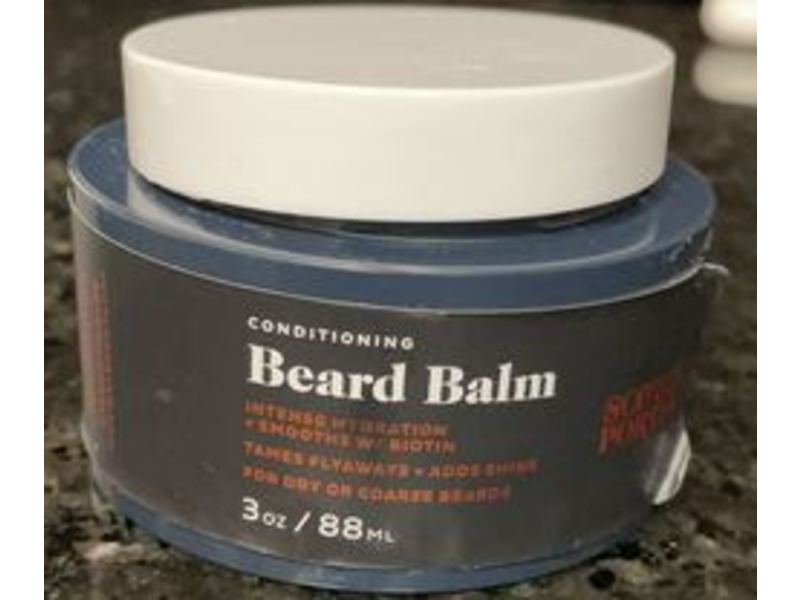 Scotch Porter Conditioning Beard Balm, Intense Hydration + Smooths, Biotin, 3 oz/88 mL