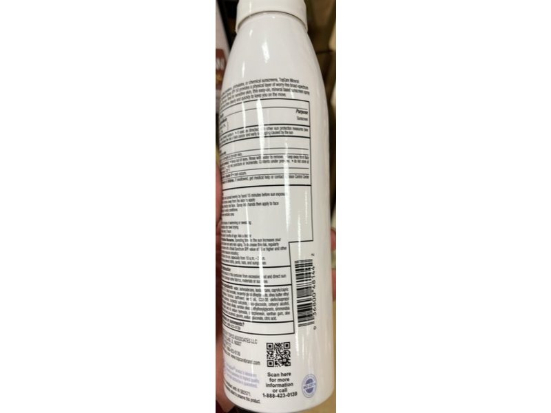 TopCare Everyday Mineral Sunscreen Continuous Spray, SPF 50, 6.3 fl oz/179 g