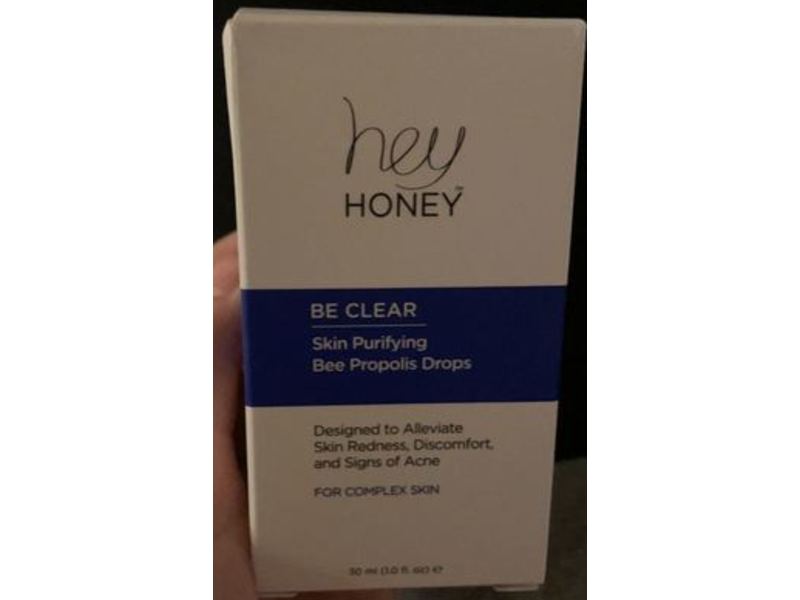 Hey Honey Skincare Skin Purifying Bee Propolis Drops, Be Clear, 1.0 fl oz/30 mL