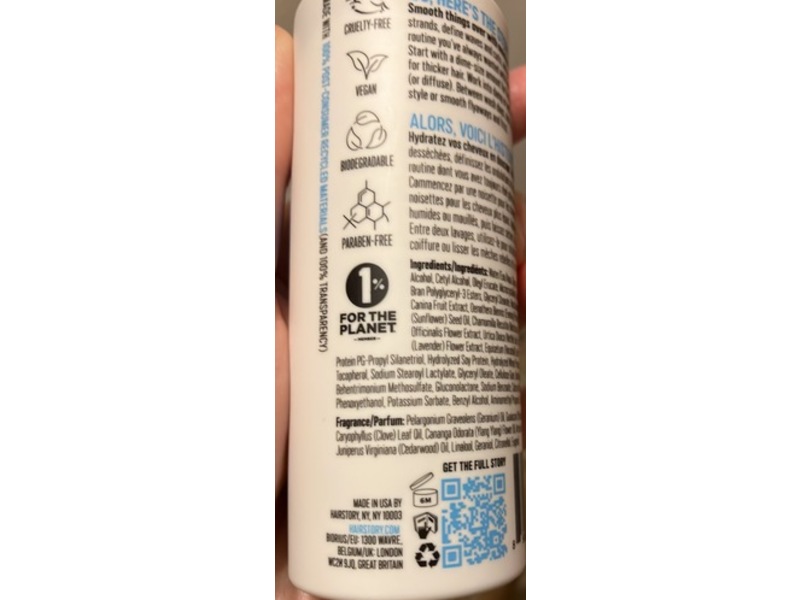 HairStory Hair Balm Moisturizing Air-Dry Lotion, 4 fl oz/118 mL