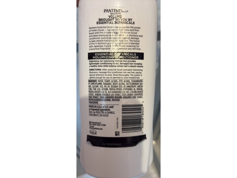 Pantene Volumizing Conditioner, Japanese Yuzu & White Flower Essences, 38.2 fl oz/1.13 L