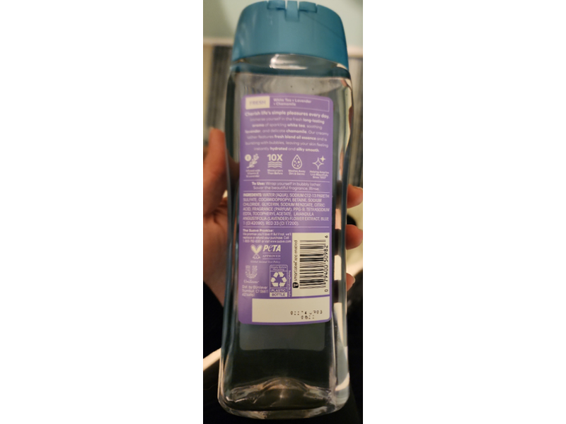 Suave Gentle Body Wash, White Tea & Lavender, 18 fl oz/532 mL, Pack Of 6