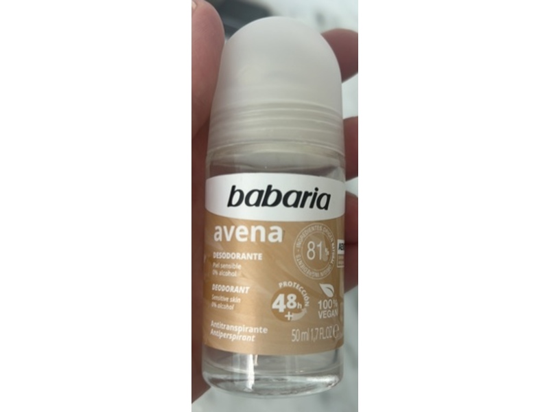 Babaria Avena Deodorant Antiperspirant, 1.7 fl oz/50 mL