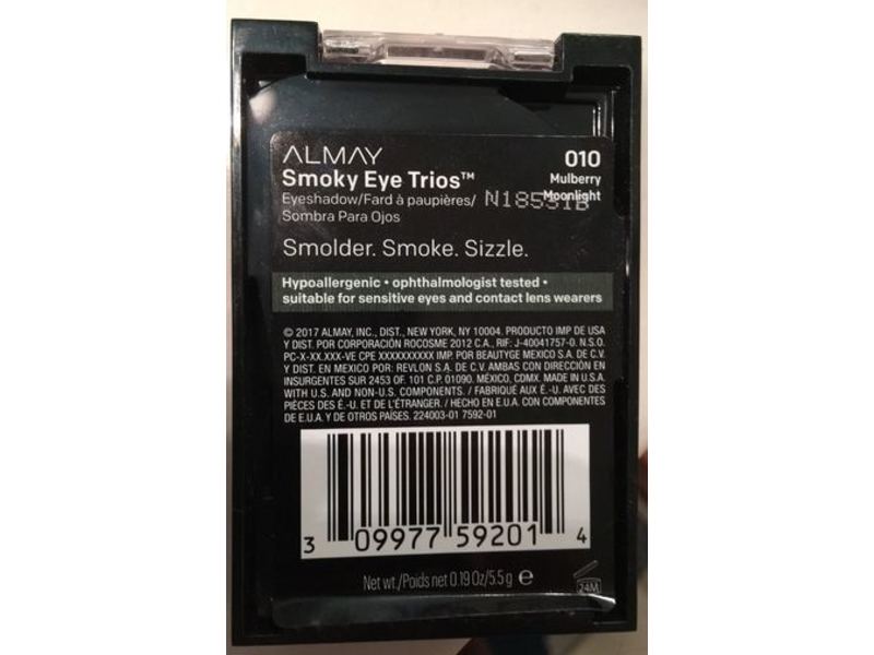 Almay Smoky Eye Trios Eyeshadow, 010 Mulberry Moonlight, 0.19 oz/5.5 g