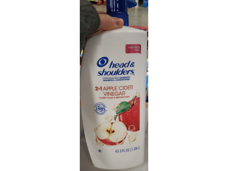 Head & Shoulders 2 In 1 Shampoo + Conditioner, Apple Cider Vinegar, 43.3 fl oz/1.28 L