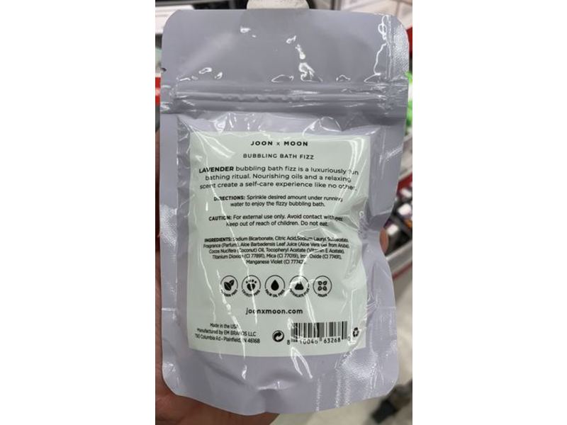 Joon X Moon Bubbling Bath Fizz, Lavender, 5.5 oz/155 g