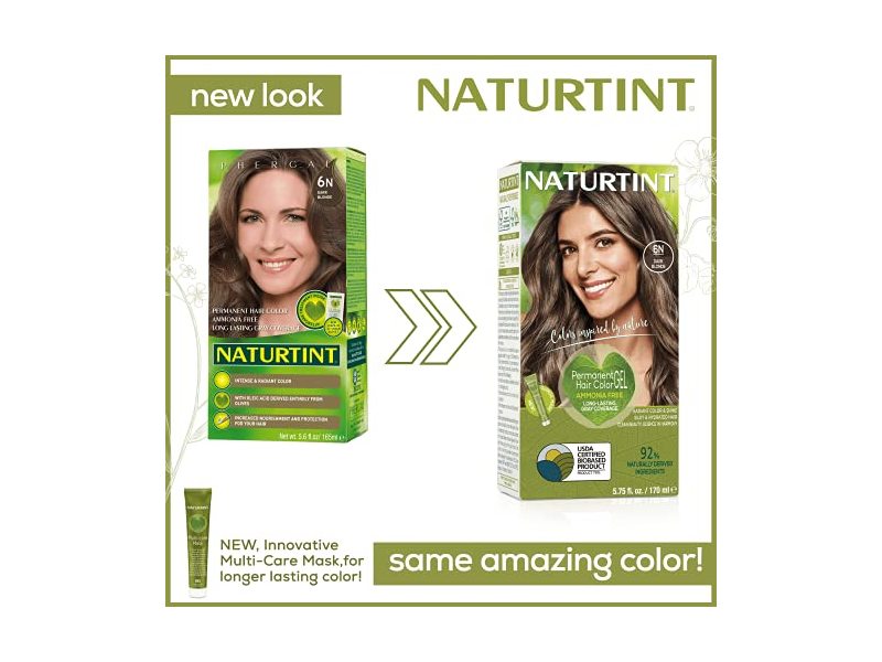Naturtint Permanent Hair Color, 6N Dark Blonde, (Pack of 6)