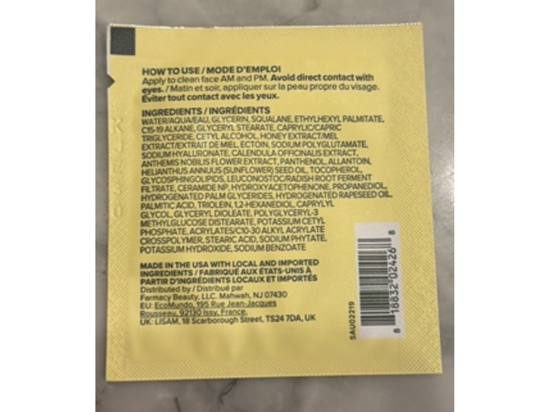 Farmacy Lightweight Barrier-Repair Moisturizer, Honey Cloud, 0.05 fl oz/1.5 mL