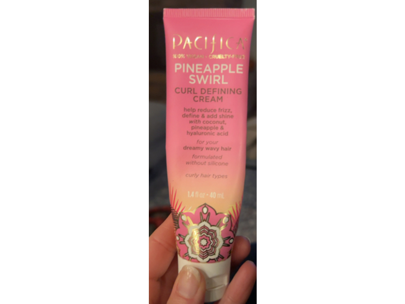 Pacifica Pineapple Swirl Curl Defining Cream, 1.4 fl oz/40 mL
