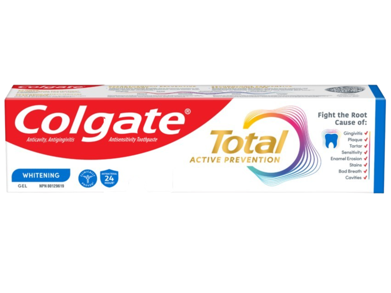 Colgate Total Active Prevention Toothpaste, Whitening Gel, 6.0 oz/170 g